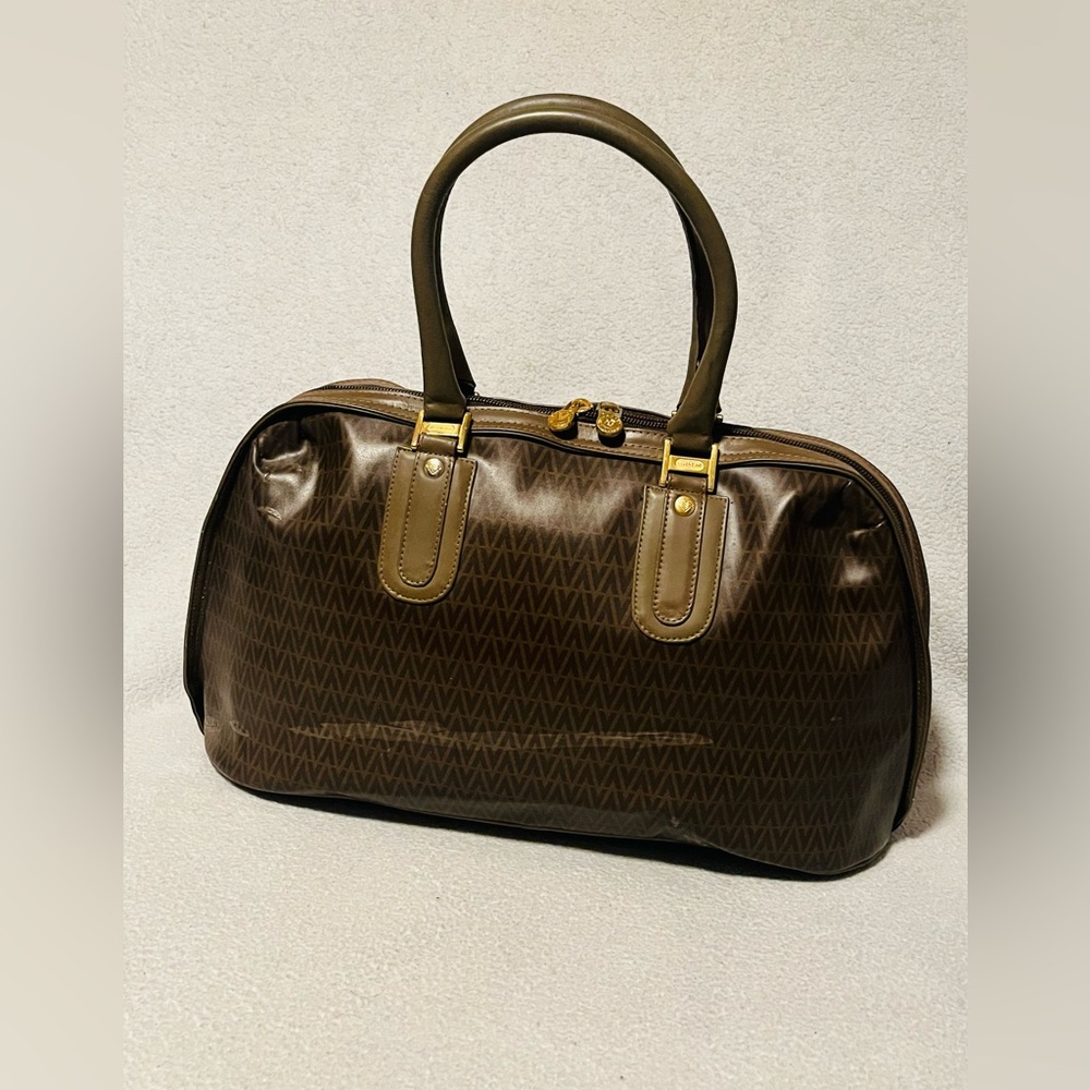 Mario Valentino Monogram Leather Handbag - Picture 7 of 13